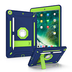 Funda Bumper Silicona y Plastico Mate Carcasa con Soporte YJ2 para Apple iPad 10.2 (2021) Azul