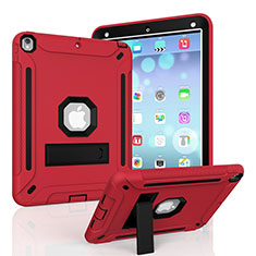 Funda Bumper Silicona y Plastico Mate Carcasa con Soporte YJ2 para Apple iPad Pro 10.5 Rojo