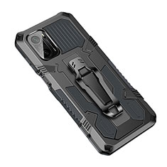 Funda Bumper Silicona y Plastico Mate Carcasa con Soporte ZJ2 para Xiaomi Mi 11X Pro 5G Negro