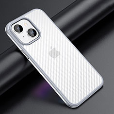 Funda Bumper Silicona y Plastico Mate Carcasa LD1 para Apple iPhone 14 Plata