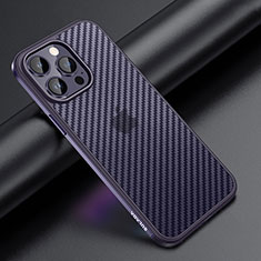 Funda Bumper Silicona y Plastico Mate Carcasa LD1 para Apple iPhone 14 Pro Max Morado