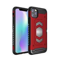 Funda Bumper Silicona y Plastico Mate Carcasa Magnetico para Apple iPhone 11 Pro Max Rojo