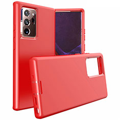 Funda Bumper Silicona y Plastico Mate Carcasa N02 para Samsung Galaxy Note 20 Ultra 5G Rojo