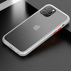 Funda Bumper Silicona y Plastico Mate Carcasa para Apple iPhone 11 Pro Blanco