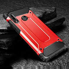 Funda Bumper Silicona y Plastico Mate Carcasa para Huawei P30 Lite XL Rojo