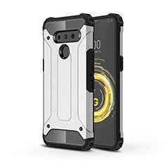 Funda Bumper Silicona y Plastico Mate Carcasa para LG V50 ThinQ 5G Plata