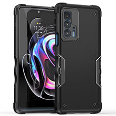 Funda Bumper Silicona y Plastico Mate Carcasa para Motorola Moto Edge 20 Pro 5G Negro