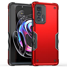 Funda Bumper Silicona y Plastico Mate Carcasa para Motorola Moto Edge S Pro 5G Rojo