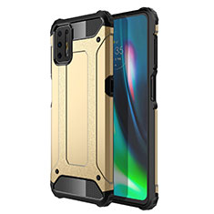 Funda Bumper Silicona y Plastico Mate Carcasa para Motorola Moto G9 Plus Oro