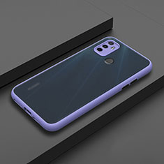 Funda Bumper Silicona y Plastico Mate Carcasa para Oppo A11s Morado