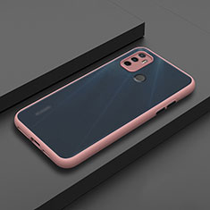 Funda Bumper Silicona y Plastico Mate Carcasa para Oppo A53s Rosa