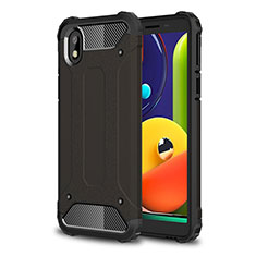 Funda Bumper Silicona y Plastico Mate Carcasa para Samsung Galaxy A01 Core Negro