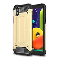 Funda Bumper Silicona y Plastico Mate Carcasa para Samsung Galaxy A01 Core Oro