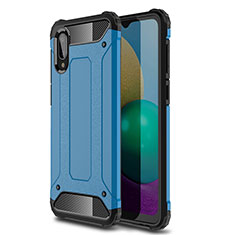 Funda Bumper Silicona y Plastico Mate Carcasa para Samsung Galaxy A02 Azul