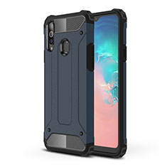 Funda Bumper Silicona y Plastico Mate Carcasa para Samsung Galaxy A20s Azul Real