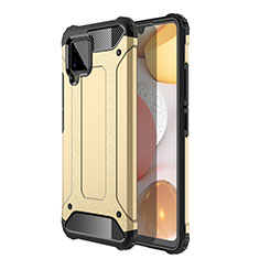 Funda Bumper Silicona y Plastico Mate Carcasa para Samsung Galaxy A42 5G Oro