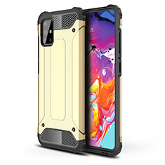 Funda Bumper Silicona y Plastico Mate Carcasa para Samsung Galaxy M40S Oro