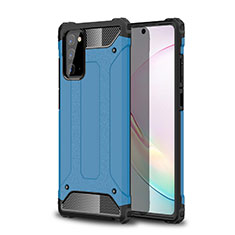 Funda Bumper Silicona y Plastico Mate Carcasa para Samsung Galaxy Note 20 Plus 5G Azul Cielo