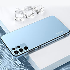Funda Bumper Silicona y Plastico Mate Carcasa para Samsung Galaxy S22 Ultra 5G Azul