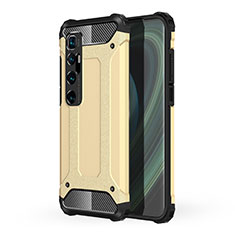 Funda Bumper Silicona y Plastico Mate Carcasa para Xiaomi Mi 10 Ultra Oro