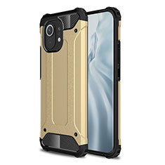 Funda Bumper Silicona y Plastico Mate Carcasa para Xiaomi Mi 11 Lite 5G NE Oro