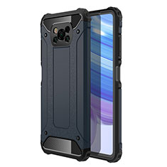 Funda Bumper Silicona y Plastico Mate Carcasa para Xiaomi Poco X3 Azul Real