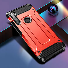 Funda Bumper Silicona y Plastico Mate Carcasa para Xiaomi Redmi Note 8 (2021) Rojo