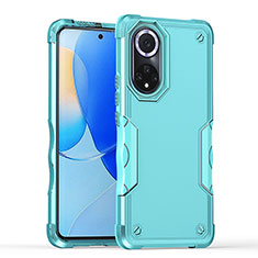 Funda Bumper Silicona y Plastico Mate Carcasa QW1 para Huawei Honor 50 5G Azul Claro