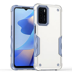 Funda Bumper Silicona y Plastico Mate Carcasa QW1 para Oppo A16 Blanco