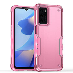 Funda Bumper Silicona y Plastico Mate Carcasa QW1 para Oppo A16 Rosa