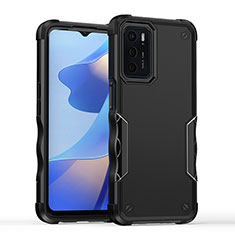 Funda Bumper Silicona y Plastico Mate Carcasa QW1 para Oppo A16s Negro