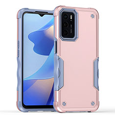 Funda Bumper Silicona y Plastico Mate Carcasa QW1 para Oppo A16s Oro Rosa