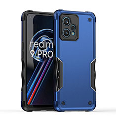 Funda Bumper Silicona y Plastico Mate Carcasa QW1 para Realme 9 4G Azul