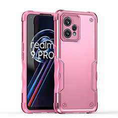 Funda Bumper Silicona y Plastico Mate Carcasa QW1 para Realme 9 4G Rosa