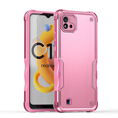 Funda Bumper Silicona y Plastico Mate Carcasa QW1 para Realme C11 (2021) Rosa