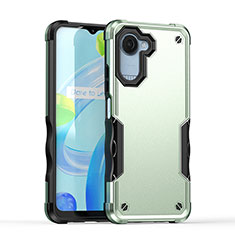 Funda Bumper Silicona y Plastico Mate Carcasa QW1 para Realme C30 Menta Verde