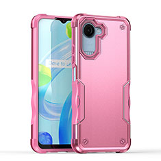 Funda Bumper Silicona y Plastico Mate Carcasa QW1 para Realme C30 Rosa