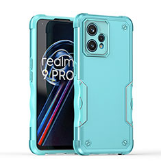 Funda Bumper Silicona y Plastico Mate Carcasa QW1 para Realme Narzo 50 Pro 5G Azul Claro