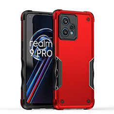 Funda Bumper Silicona y Plastico Mate Carcasa QW1 para Realme Narzo 50 Pro 5G Rojo