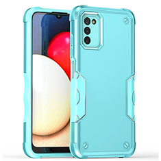 Funda Bumper Silicona y Plastico Mate Carcasa QW1 para Samsung Galaxy A02s Azul Claro