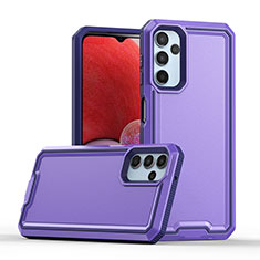 Funda Bumper Silicona y Plastico Mate Carcasa QW1 para Samsung Galaxy A14 4G Morado