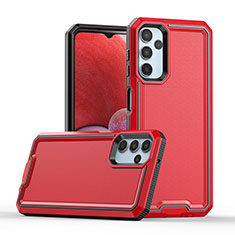 Funda Bumper Silicona y Plastico Mate Carcasa QW1 para Samsung Galaxy A14 4G Rojo