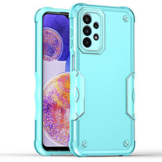 Funda Bumper Silicona y Plastico Mate Carcasa QW1 para Samsung Galaxy A23 4G Azul Claro