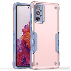 Funda Bumper Silicona y Plastico Mate Carcasa QW1 para Samsung Galaxy A73 5G Rosa