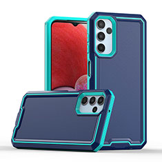 Funda Bumper Silicona y Plastico Mate Carcasa QW1 para Samsung Galaxy Jump3 5G Azul