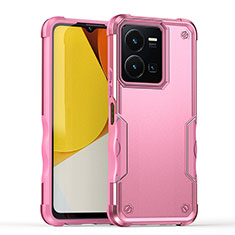 Funda Bumper Silicona y Plastico Mate Carcasa QW1 para Vivo Y35 4G Rosa