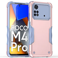 Funda Bumper Silicona y Plastico Mate Carcasa QW1 para Xiaomi Poco M4 Pro 4G Rosa