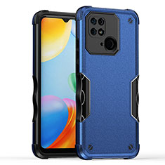 Funda Bumper Silicona y Plastico Mate Carcasa QW1 para Xiaomi Redmi 10 Power Azul