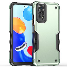 Funda Bumper Silicona y Plastico Mate Carcasa QW1 para Xiaomi Redmi Note 11 Pro 4G Menta Verde