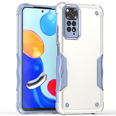 Funda Bumper Silicona y Plastico Mate Carcasa QW1 para Xiaomi Redmi Note 11 Pro 5G Blanco